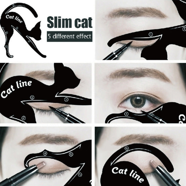 Eye shadow eyeliner makeup tool cat eye card