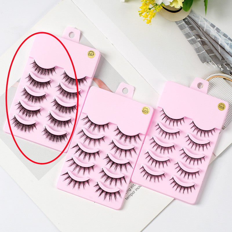 5 Pairs Manga Lashes  Natural Wispy  Korean Makeup