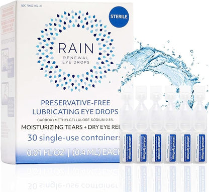 Rain Preservative Free Eye Drops for Severe Dry Eyes – More Natural Eye Drops for Dry Eye Relief – Proprietary Formula Relieves Dry, Itchy Eyes – Take Back Your Eye Comfort