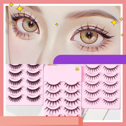 5 Pairs Manga Lashes  Natural Wispy  Korean Makeup