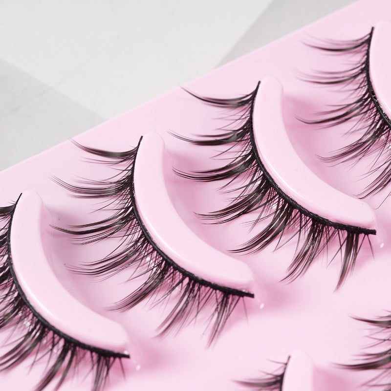 5 Pairs Manga Lashes  Natural Wispy  Korean Makeup